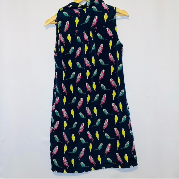 Banana Republic Bird Printed Multicolored Dress Size 2 - Picture 4 of 11